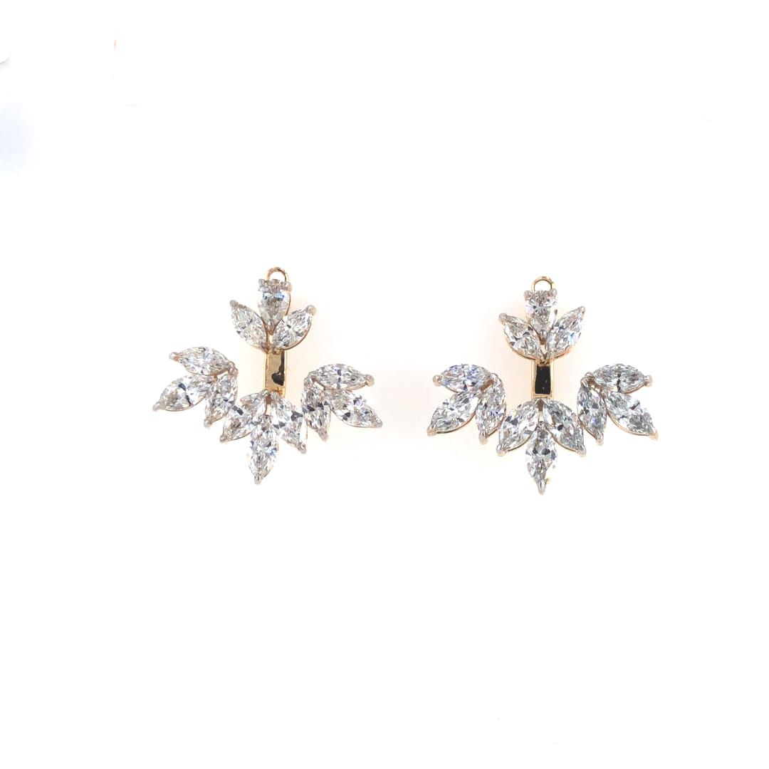 La DiaMantés | Diamond Petal Cluster Earrings